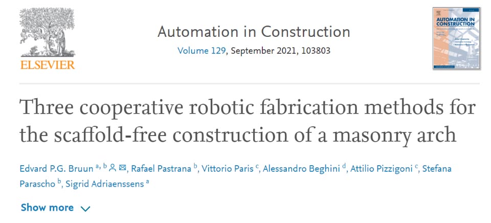 Screenshot of Automation in Construction journal article website