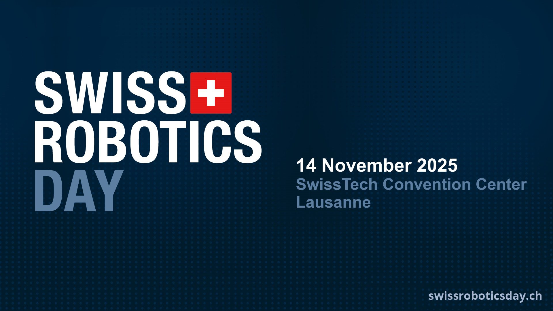 Swiss Robotics Day 2025 event banner