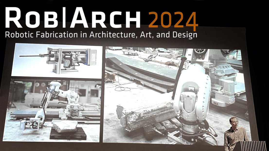 Maxence presenting his paper at RobArch 2024