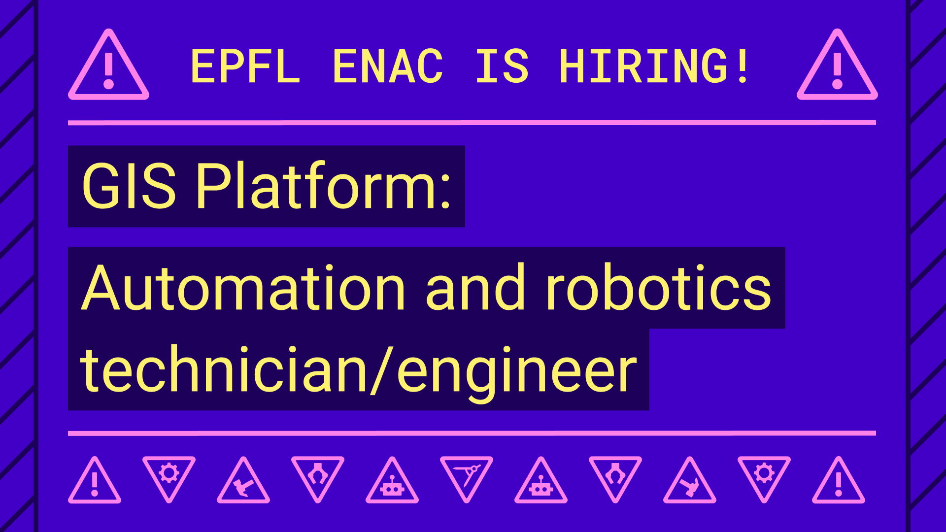 Banner for technician position