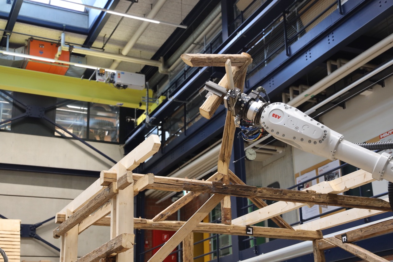 Image of a wooden structure under construction